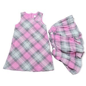 Pink plaid 2 pc dress